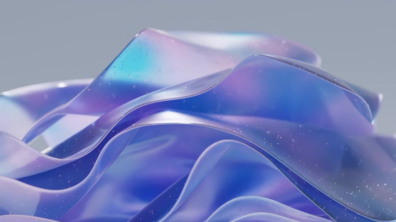 Closeup holographic fluid waves