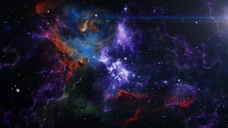 colorful nebula clouds in the universe