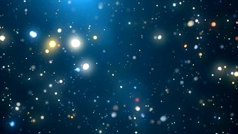vuelo a través de miles de millones de estrellas brillantes