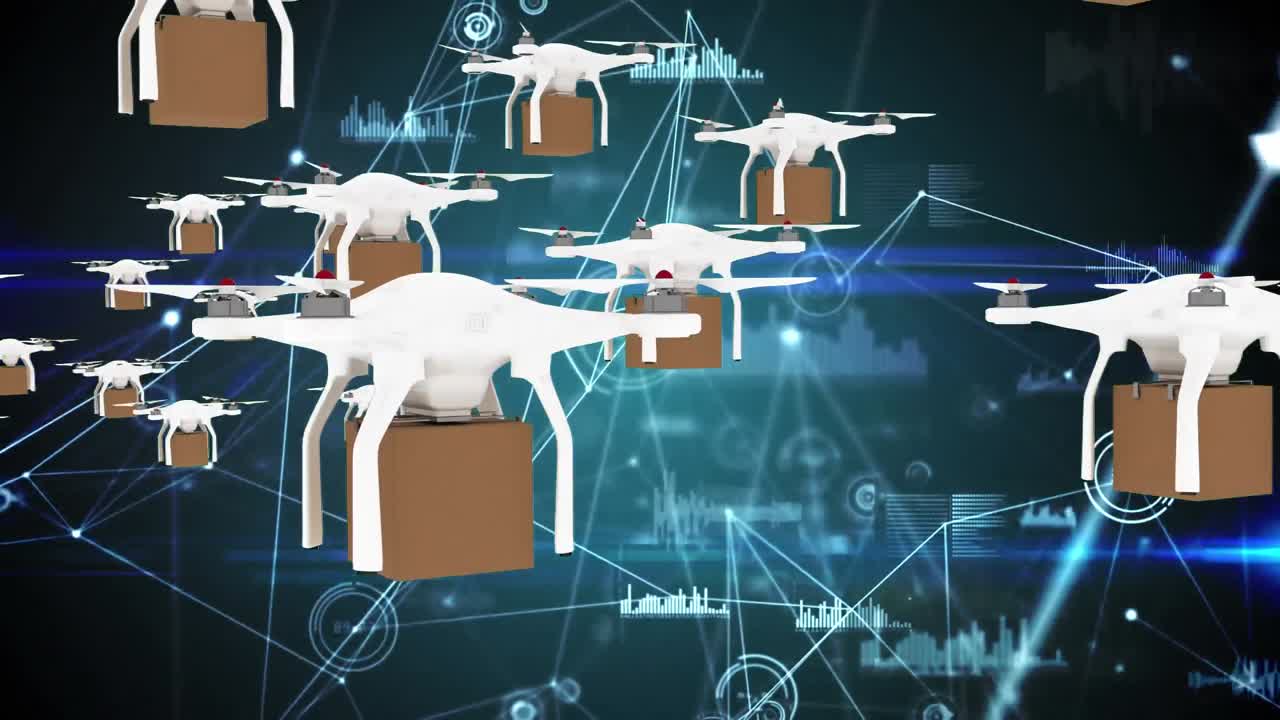 상자가 날아다니는 드론