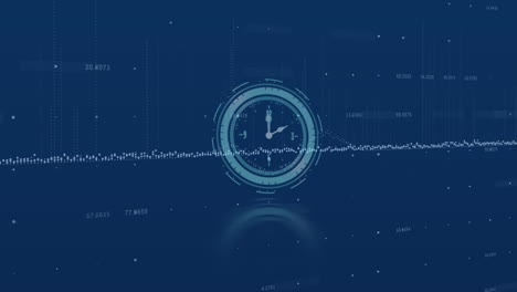 animación del procesamiento de datos durante el reloj