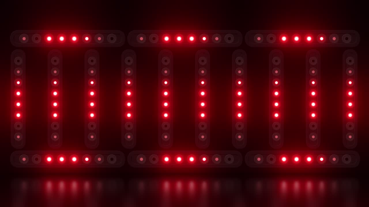 Red LED Light Wall Background