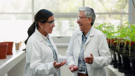 Scientist,-high-five-and-teamwork-of-women