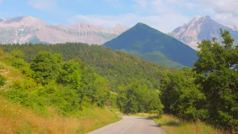 profile view of serene beauty of vercors massif landscape in france on a sunny day