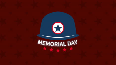 happy memorial day lettering with helmet