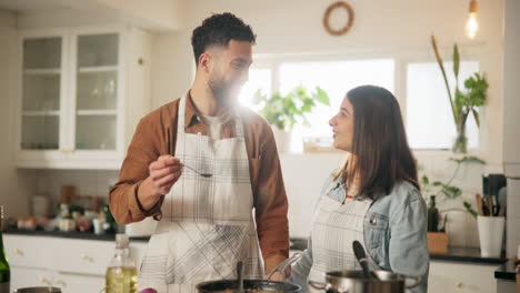 couple cooking together