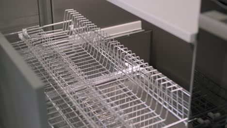 opening and closing the cabinet drawer