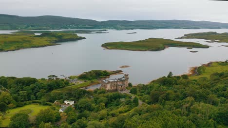 aerial view of dunvegan castle