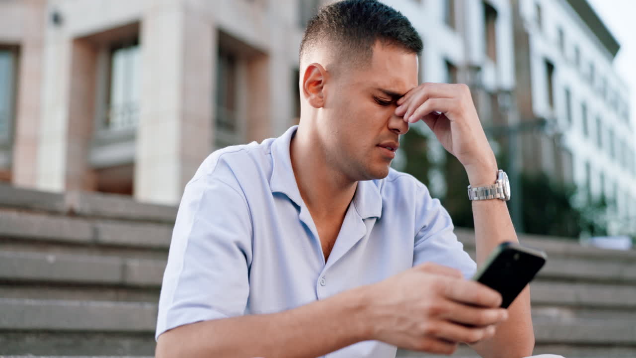 Telefone, más notícias ou arrependimento com um homem na cidade