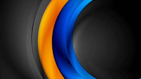 high contrast blue orange abstract circles corporate motion background