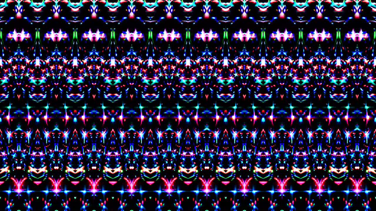 líneas abstractas multicolor caleidoscopio fondo negro