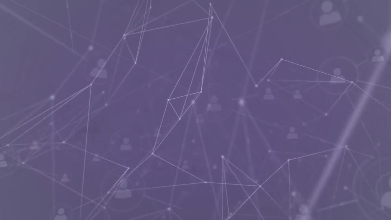 animación de la red de conexiones sobre un fondo gris