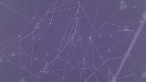 Animation of network of connections over grey background