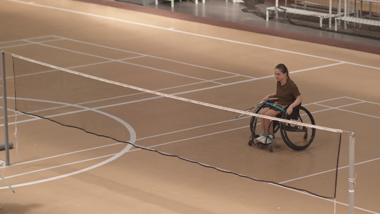 Girl with Disability Playing Badminton