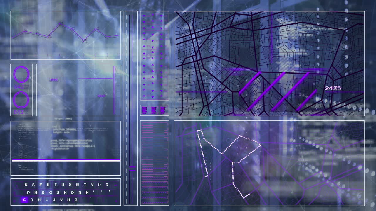 컴퓨터 언어, 연결된 점, 서버  ⁇ 에 대한 네비게이션 패턴의 애니메이션