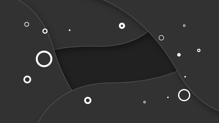 Abstract black gradient banner and circle burst