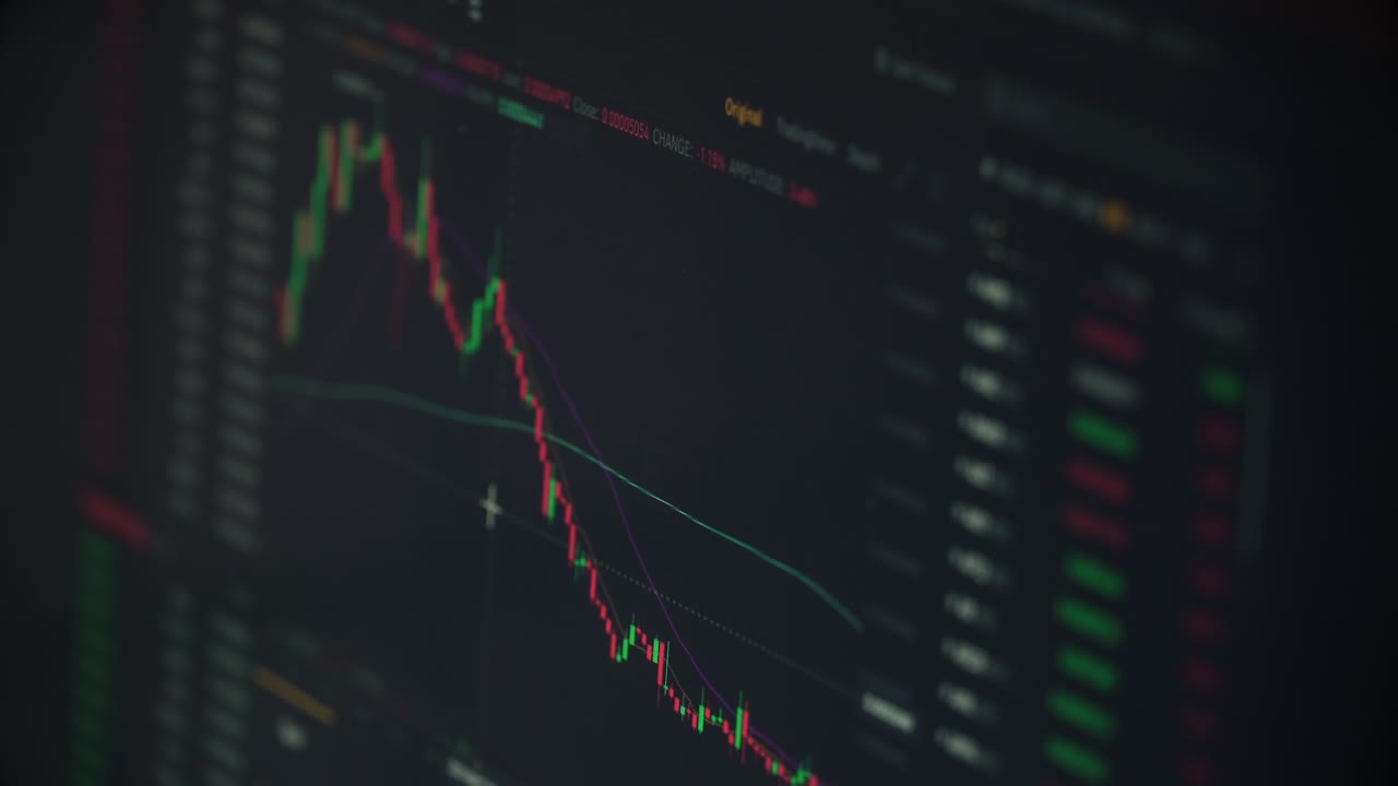 gráfico de velas de negocios para el comercio de inversiones en el mercado de valores