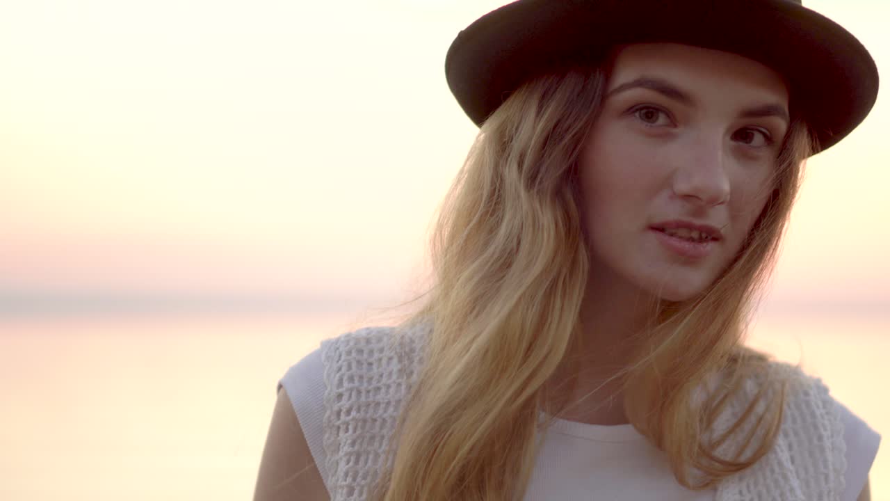 Young Woman at Sunset