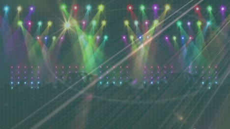 animation of colorful scenic lights over dancing peoples silhouettes