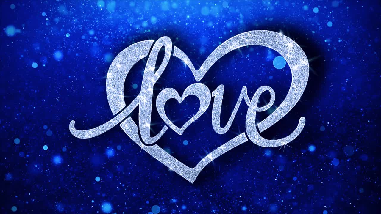 Sparkling Blue Love Heart