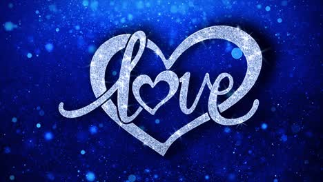sparkling blue love heart