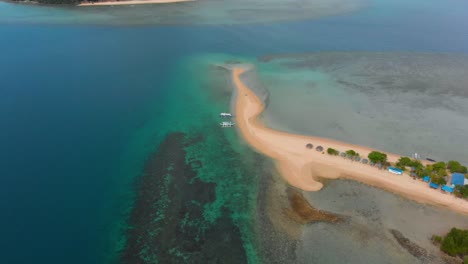 pov of a scenic sandbar island with turquoise water