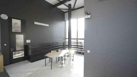 bright and modern classroom or study room