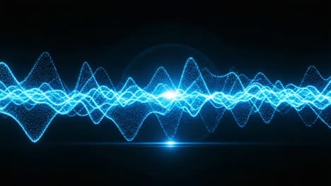 dynamic visual representation of sound waves in a vibrant blue spectrum captured in two stages, showcasing frequency variation and energy flow