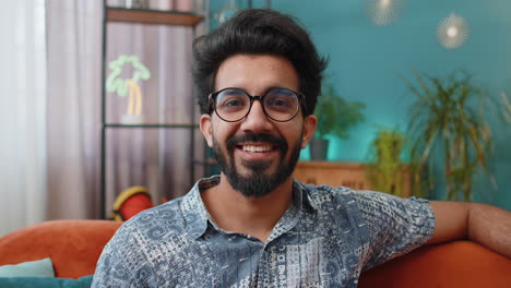 smiling man in a living room