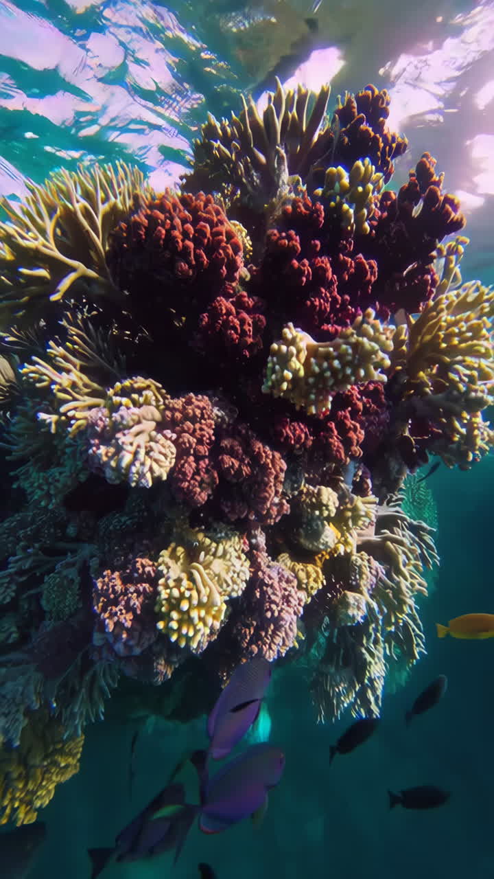 el vibrante arrecife de coral submarino