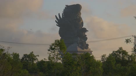 Footage-of-the-famous-gwk-statue-which-in-a-big-monument-in-Bali-on-the-peninsula-Bukit