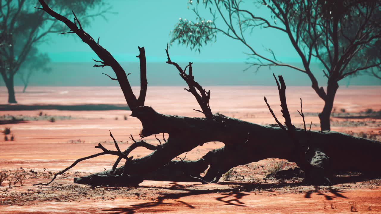 Dead Tree in a Dry, Red Landscape
