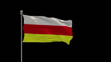 north ossetia various of flags waving national flag on pole, table flag