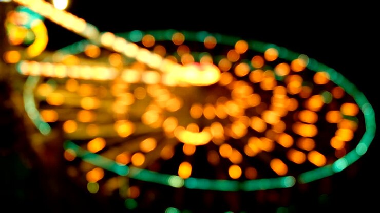 Night blurred footage with bokeh.