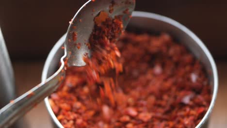 especias de chile rojo
