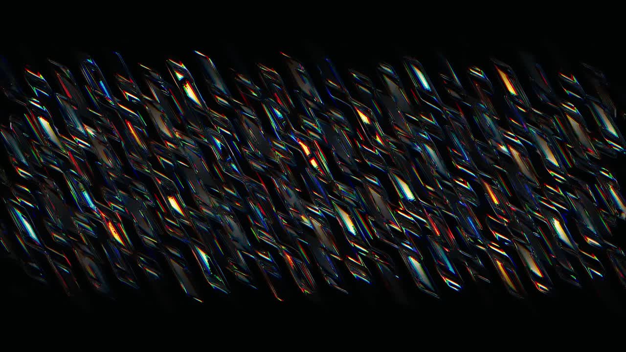 추상적인 기하학적 패턴과 빛나는 색상