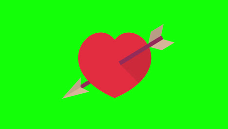 Rote-Liebe-Oder-Herz-Popup-Symbolanimation.-Herzschlag-Konzept-Für-Valentinstag-Und-Muttertag.-Liebe-Und-Gefühle.-Schleifenanimation-Mit-Alphakanal,-Grüner-Bildschirm.