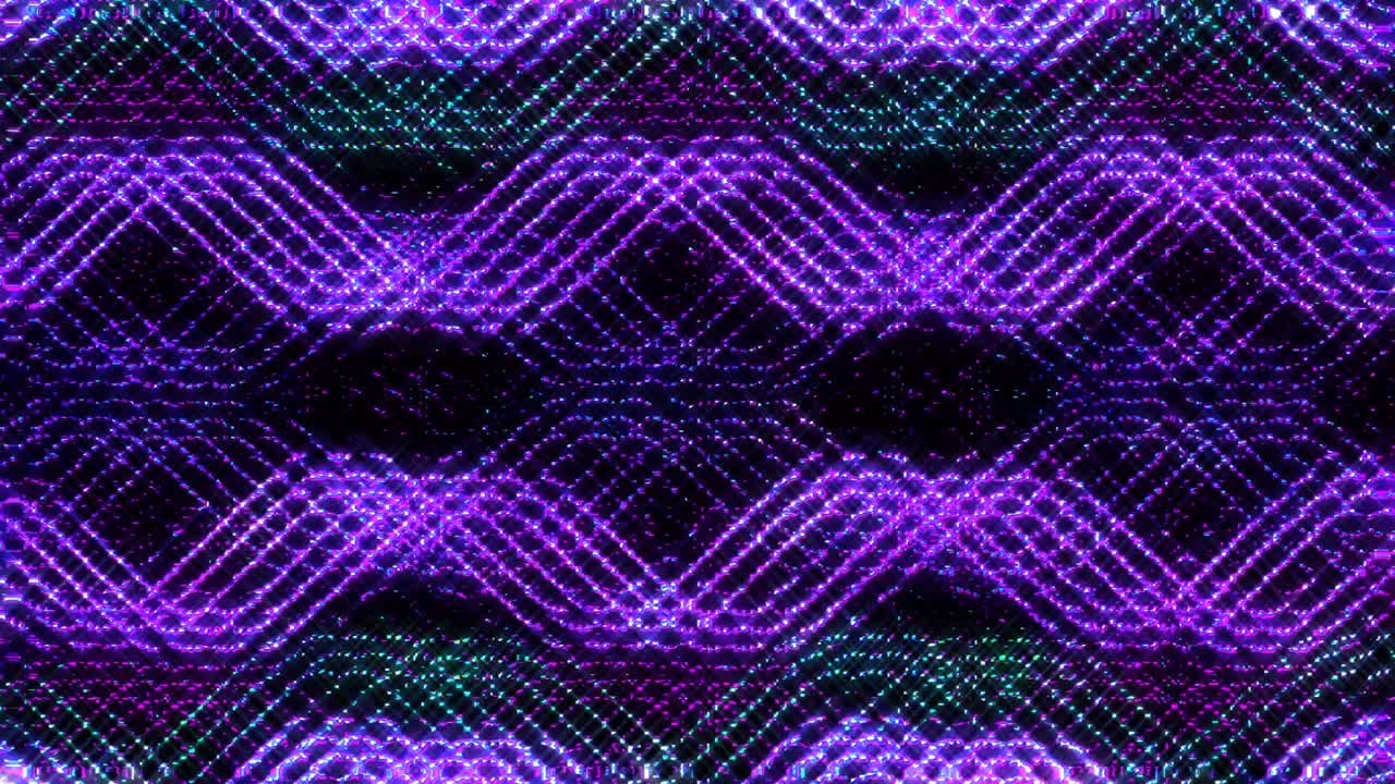 líneas brillantes que establecen movimiento de onda, color completo, sobre fondo negro