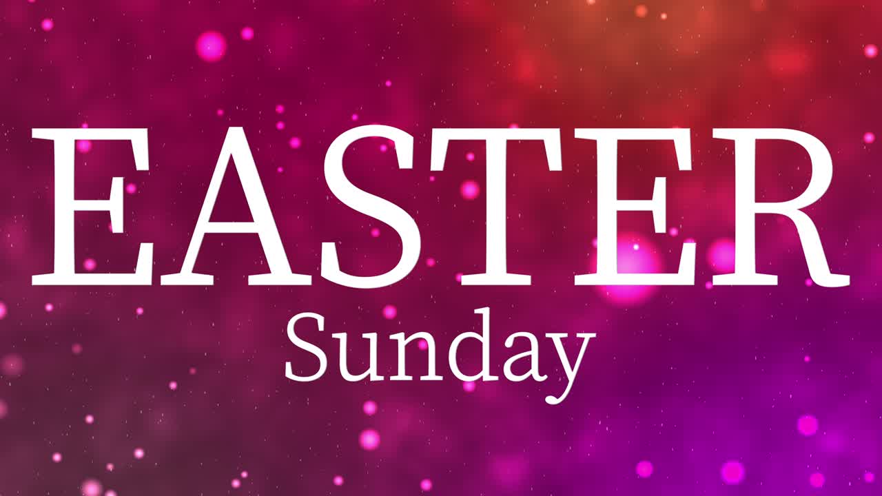 부활절 일요일 이벤트 텍스트 애니메이션 모션 그래픽