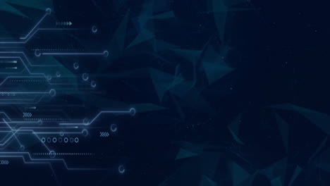 animation of network of connections over shapes
