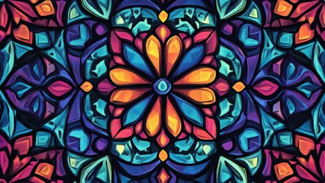 vibrant stained glass design