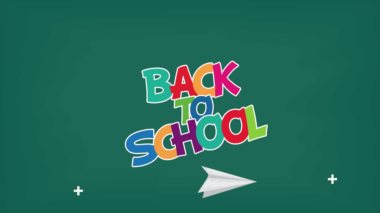 글자와 종이 비행기와 함께 학교 시즌으로 돌아갑니다.