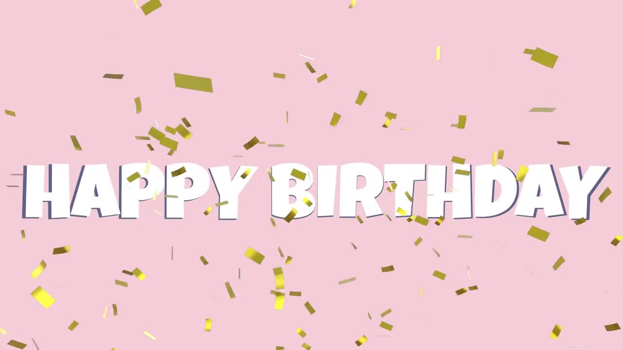 felicitación de cumpleaños con confeti