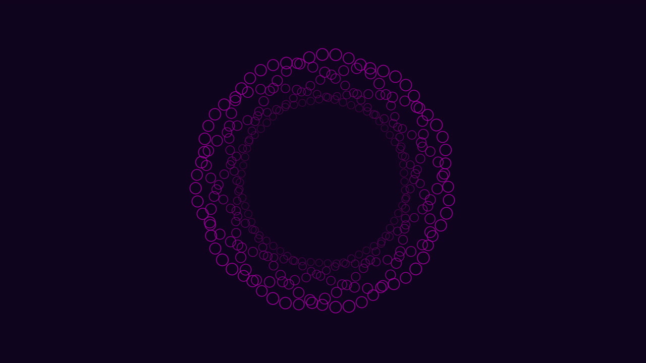 Mesmerizing spiral of spinning circles forms intricate pattern