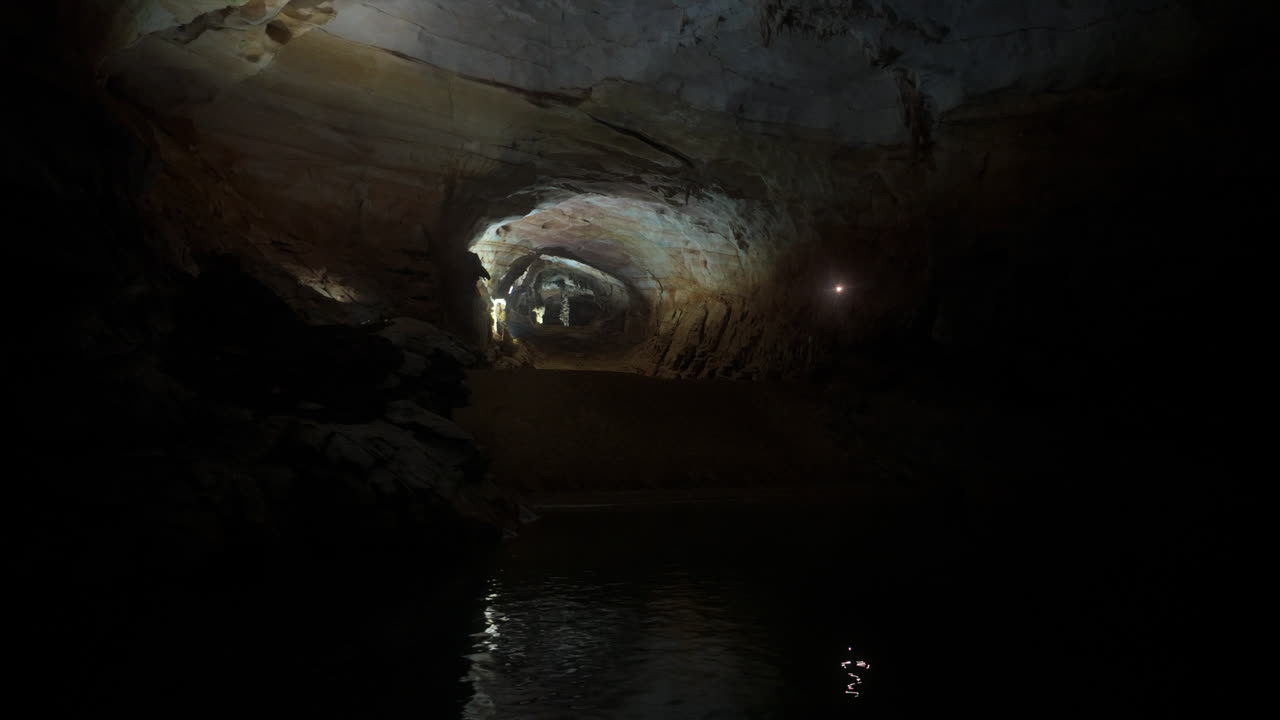 Phong Nha Cave From Underground River In Quang Binh, Vietnam. - POV shot