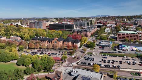 empujón aéreo en el horizonte de burlington vermont