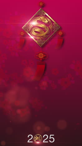 chinese new year 2025, year of the snake background decoration featuring a golden, glittering design with elegant chinese calligraphy translating to 'snake' and 'heng' may you attain greater wealth