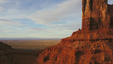 flying over an amazing rock formation