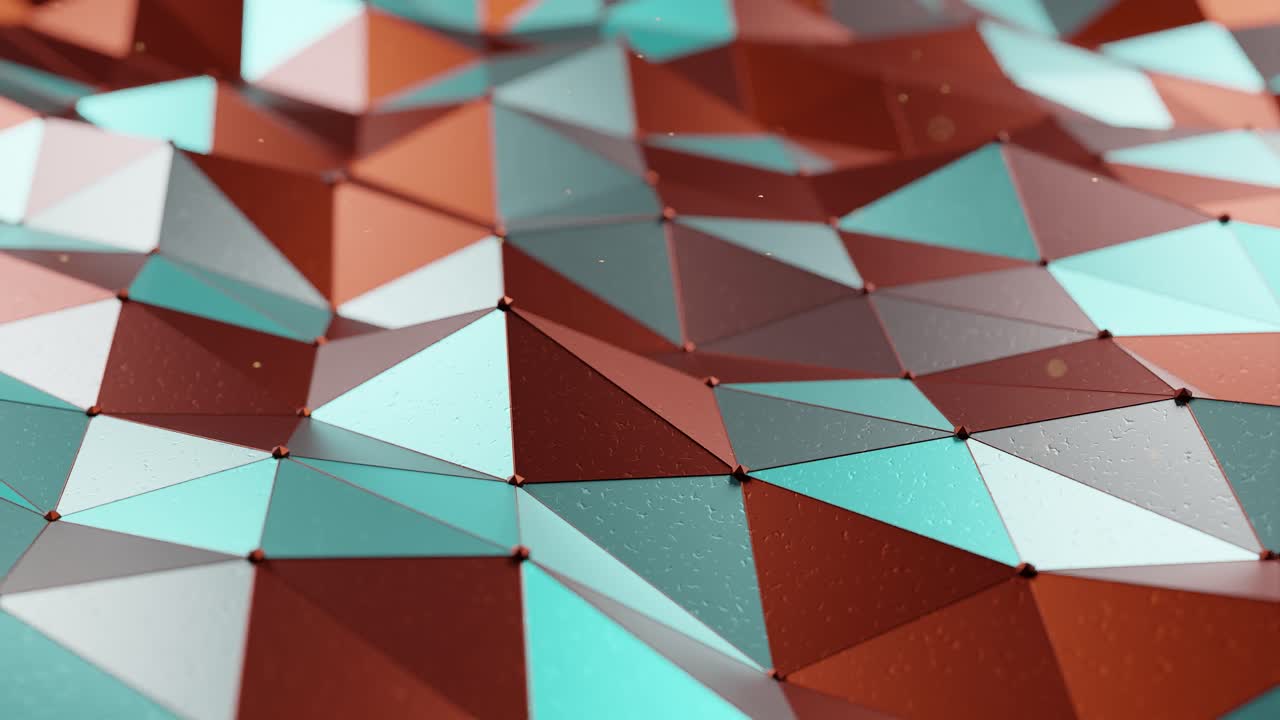 elegancia geométrica: un estudio en triángulos naranja y azul