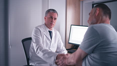 doctor discussing medical imaging with patient